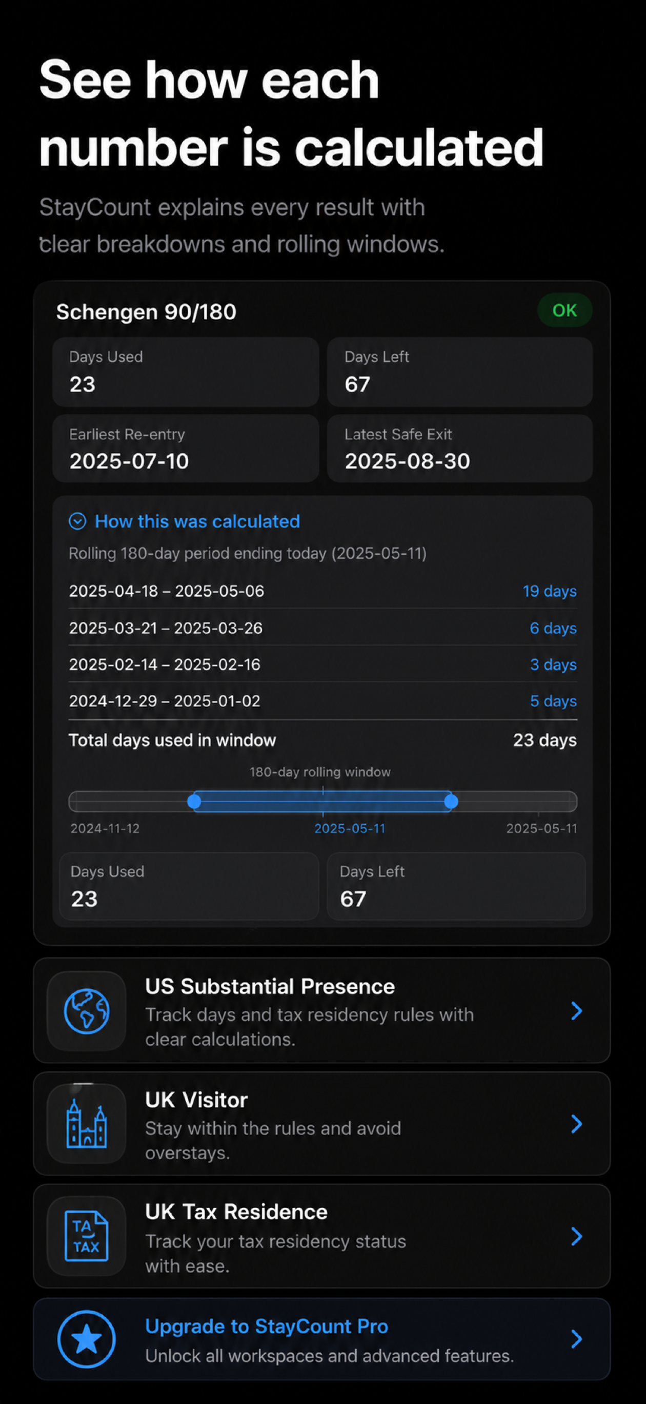 StayCount calculation explanation