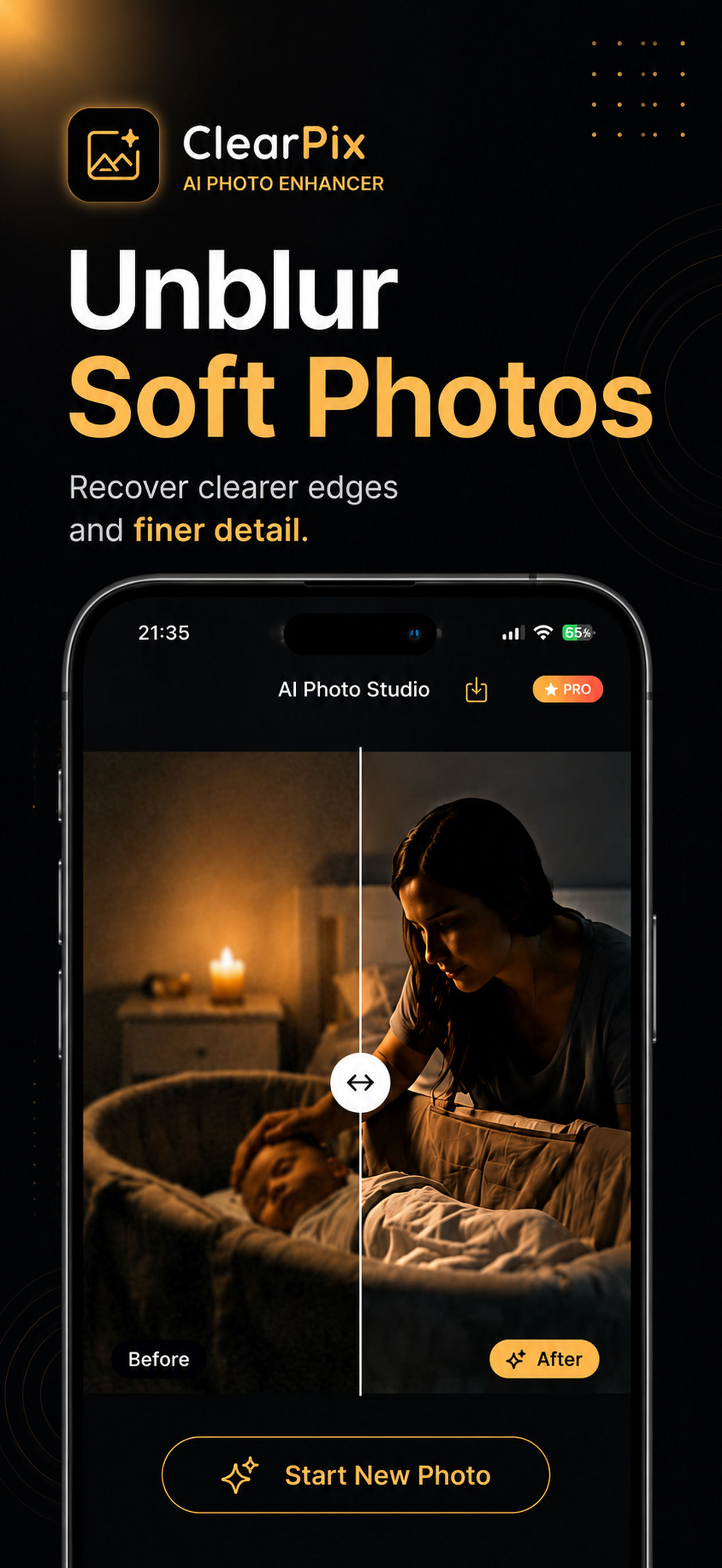 ClearPix before and after comparison