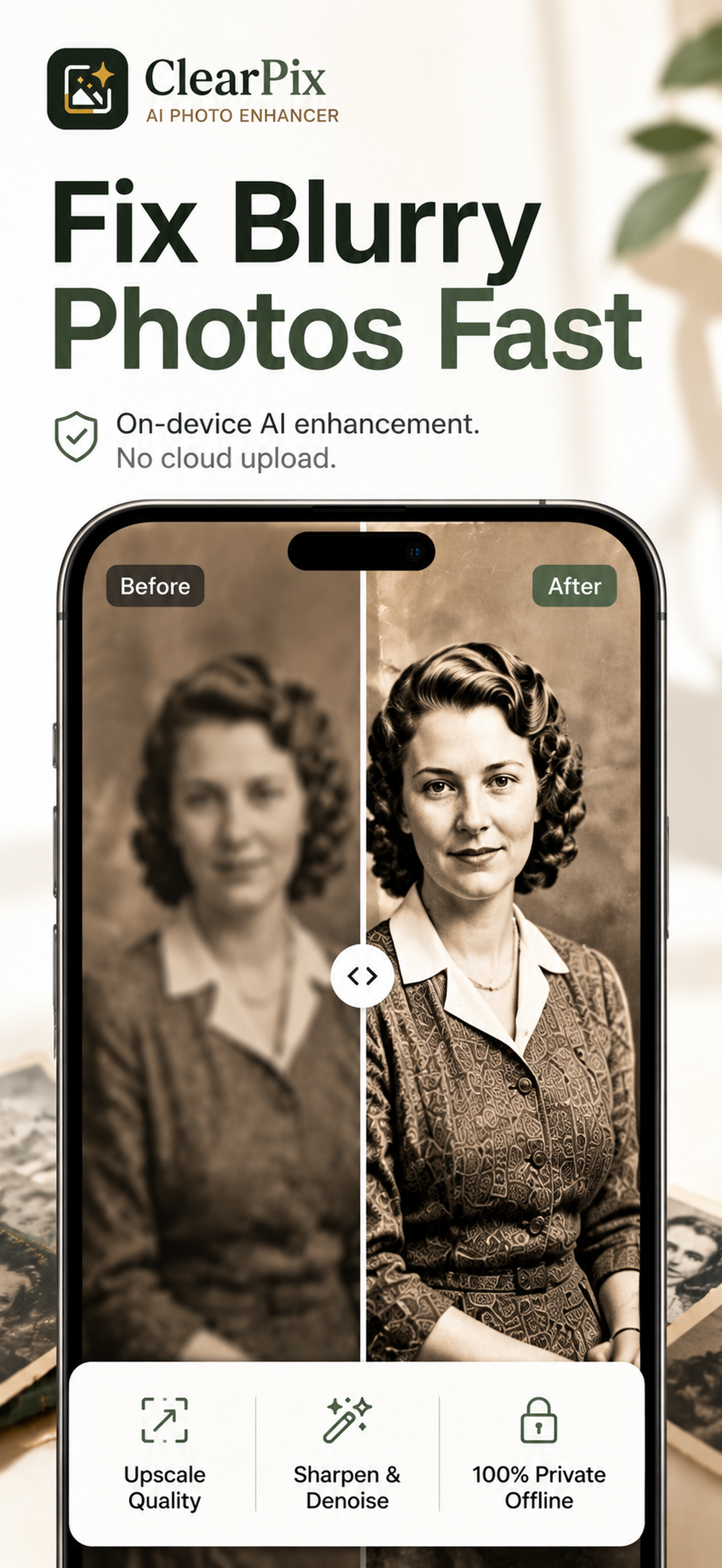 ClearPix main photo repair screen